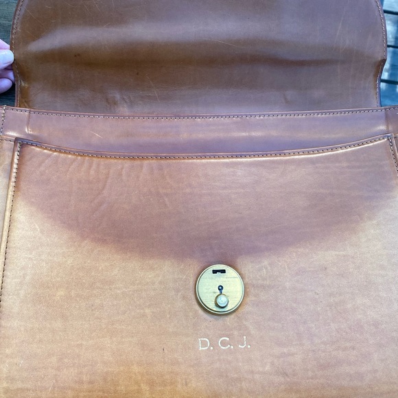 Vintage Schlesinger brown leather briefcase, satchel,messenger, laptop Bag. - Picture 9 of 15